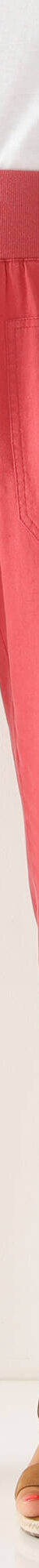 Pantalon coupe droite 7/8ème taille élastiquée, lin coton (framboise) Pantalon coupe droite 7/8ème taille élastiquée, lin coton (framboise)